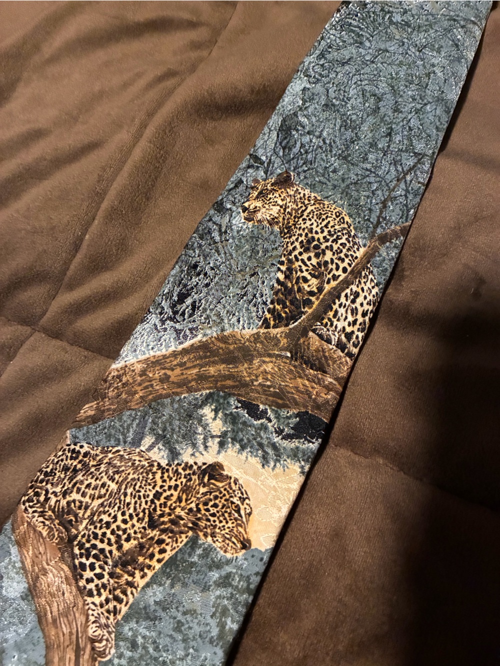 Vintage Endangered Species,Solitary Hunters by Simon Combes, 100% silk